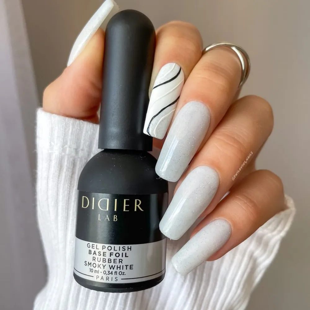 Maskuojanti kaučiukinė bazė su folija Rubber Base Foil, Smoky White, Didier Lab