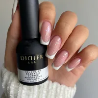 Maskuojanti kaučiukinė bazė su folija Rubber Base Foil, Powder Pink, Didier Lab
