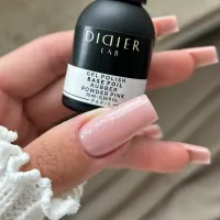 Maskuojanti kaučiukinė bazė su folija Rubber Base Foil, Powder Pink, Didier Lab