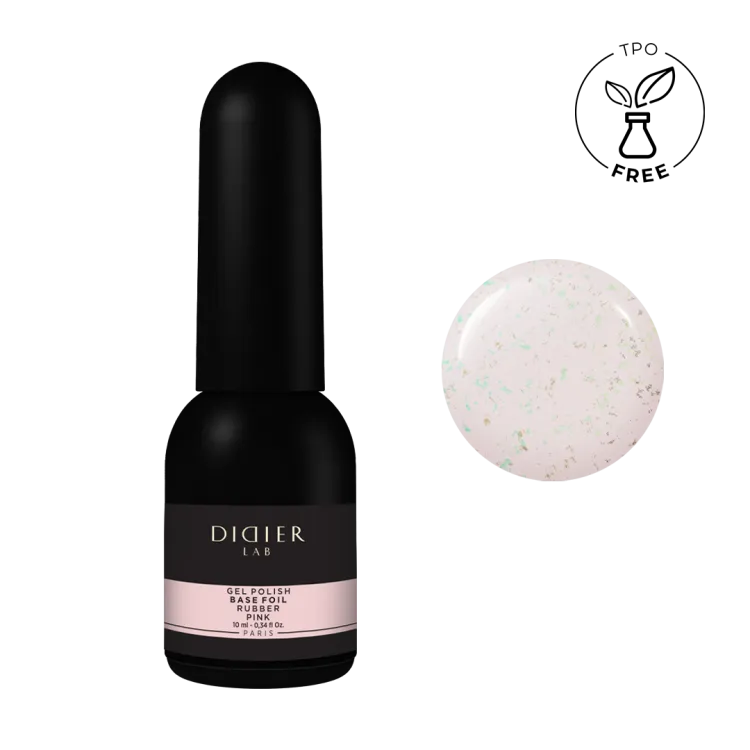 Maskuojanti kaučiukinė bazė su folija Rubber Base Foil, Pink, Didier Lab