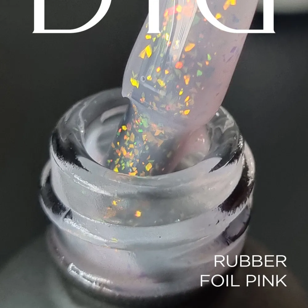 Maskuojanti kaučiukinė bazė su folija Rubber Base Foil, Pink, Didier Lab