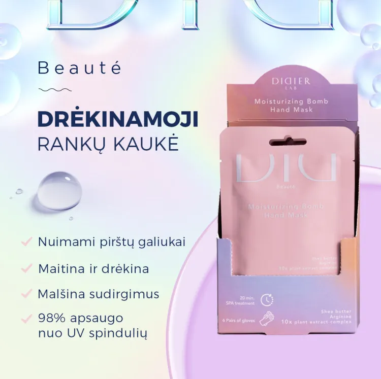 "Didier Lab" rankų kaukės "Beauté", 6 vnt.