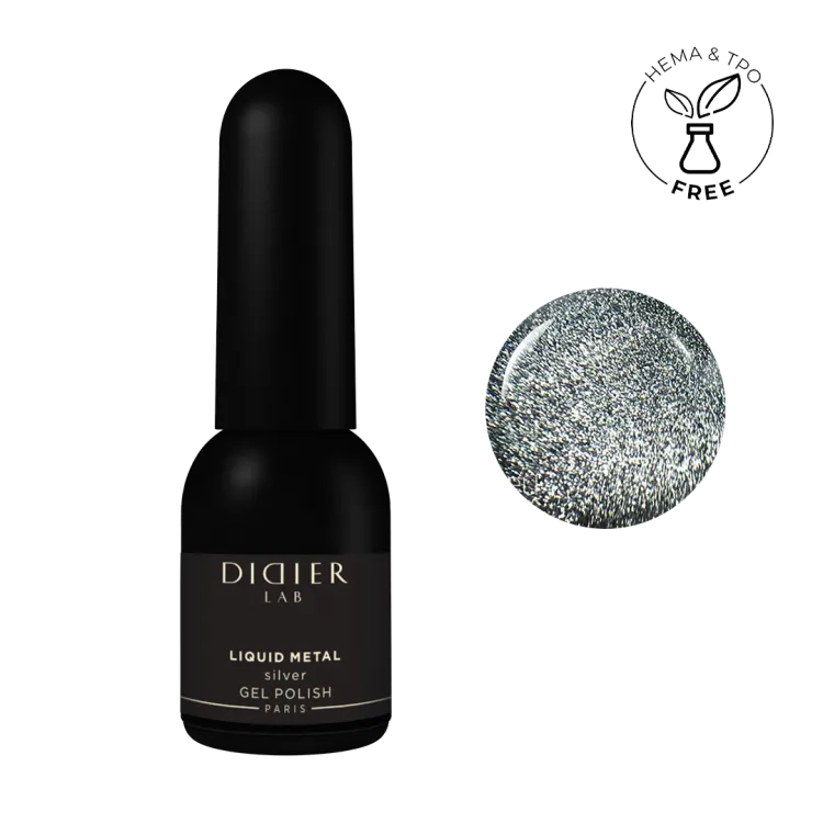 "Didier lab" metalo efekto gelis "Liquid Metal", sidabrinis