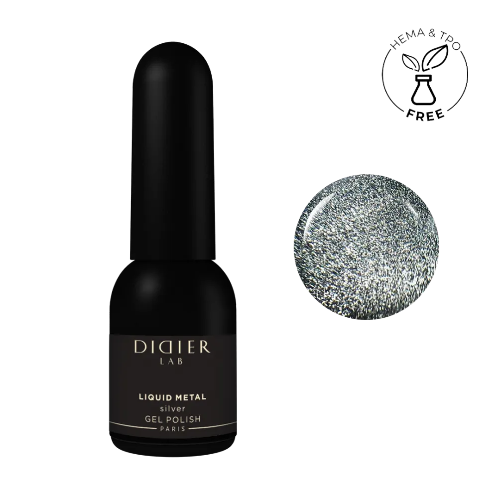 "Didier lab" metalo efekto gelis "Liquid Metal", sidabrinis