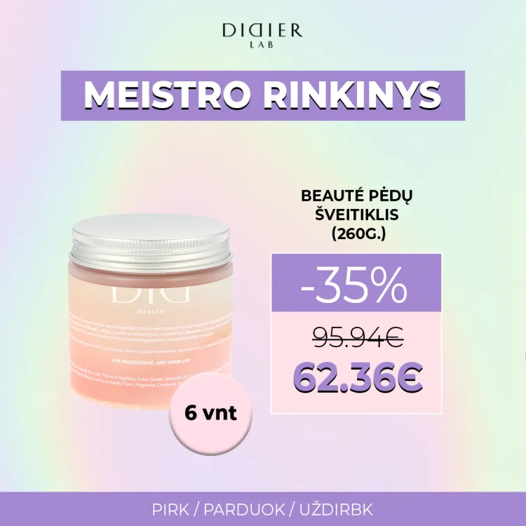 Meistro rinkinys "Didier Lab Beauté" pėdų šveitiklis, 260g. (6vnt.)