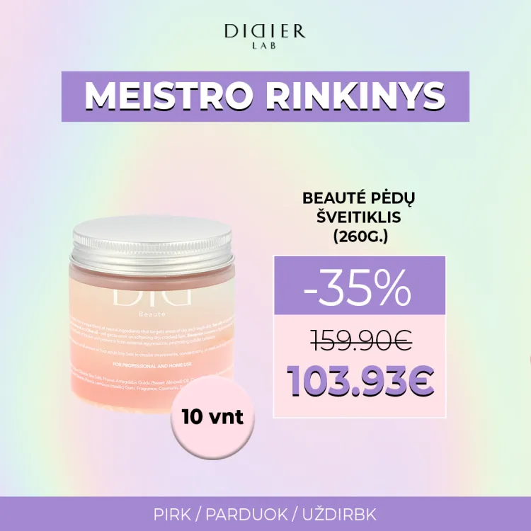 Meistro rinkinys "Didier Lab Beauté" pėdų šveitiklis, 260g. (10 vnt.)