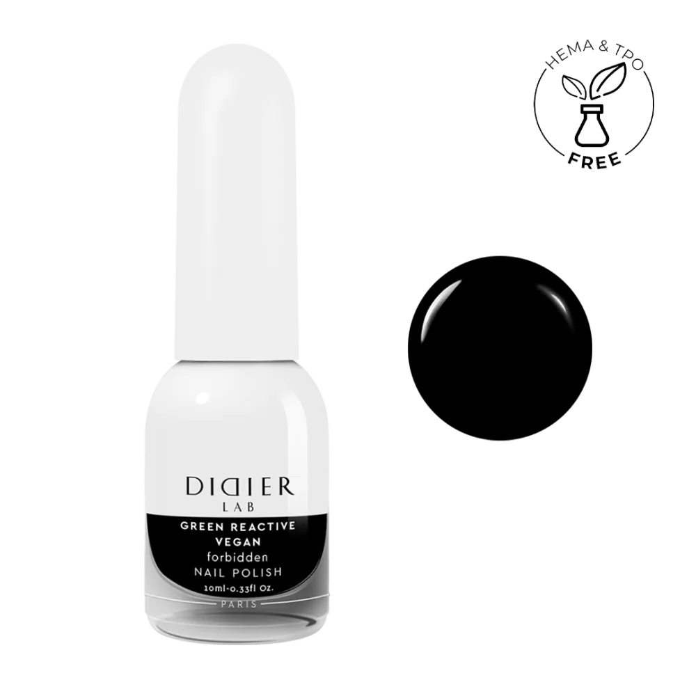 "Didier Lab" veganiškas nagų lakas "Green reactive", forbidden, 10ml