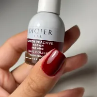 "Didier Lab" veganiškas nagų lakas "Green reactive", red wine, 10ml