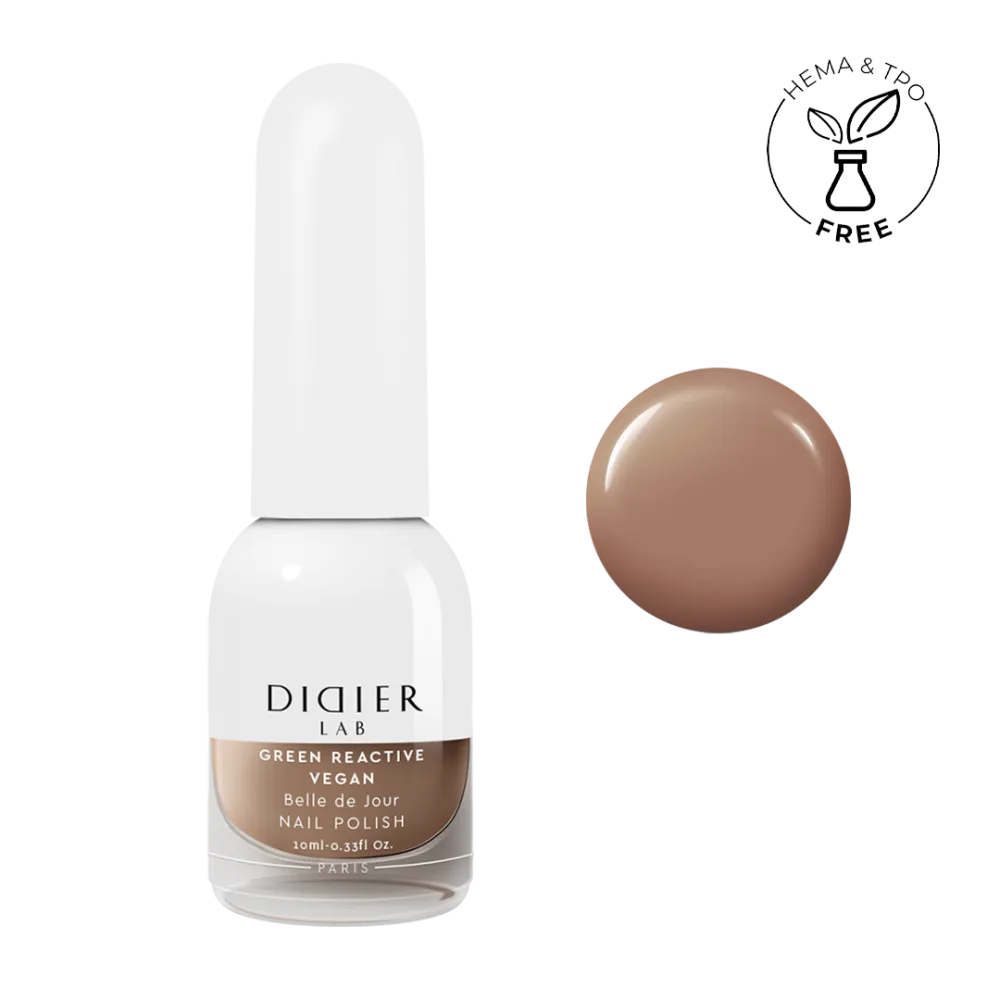 "Didier Lab" veganiškas nagų lakas "Green reactive", Belle de Jour, 10ml