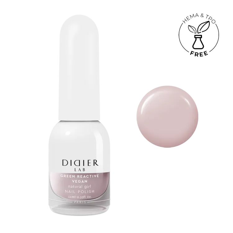 "Didier Lab" veganiškas nagų lakas "Green reactive", natural girl, 10ml