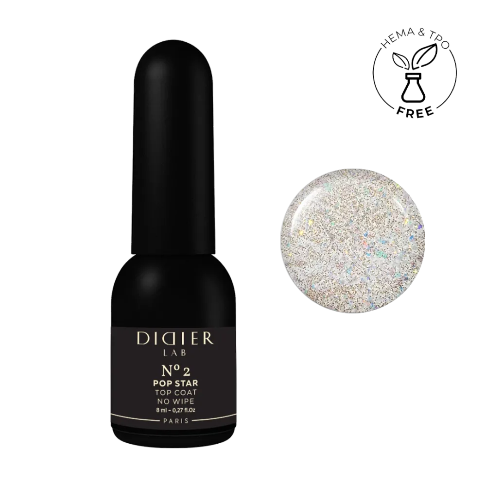Top coat no wipe, Pop Star No2, Didier Lab