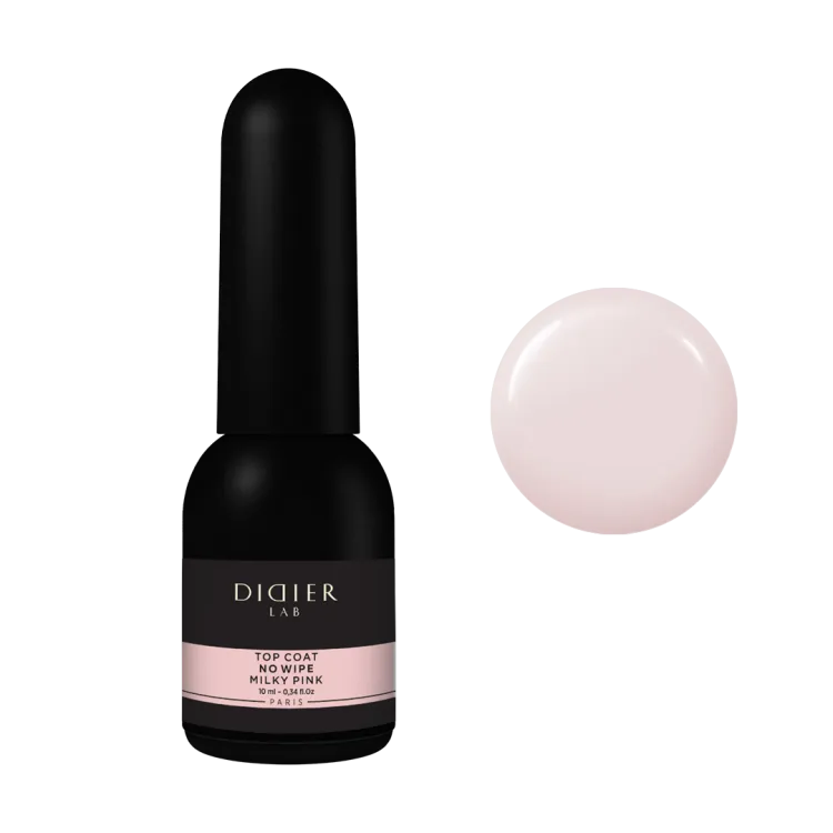 Top Coat No Wipe Milky Pink, Didier Lab