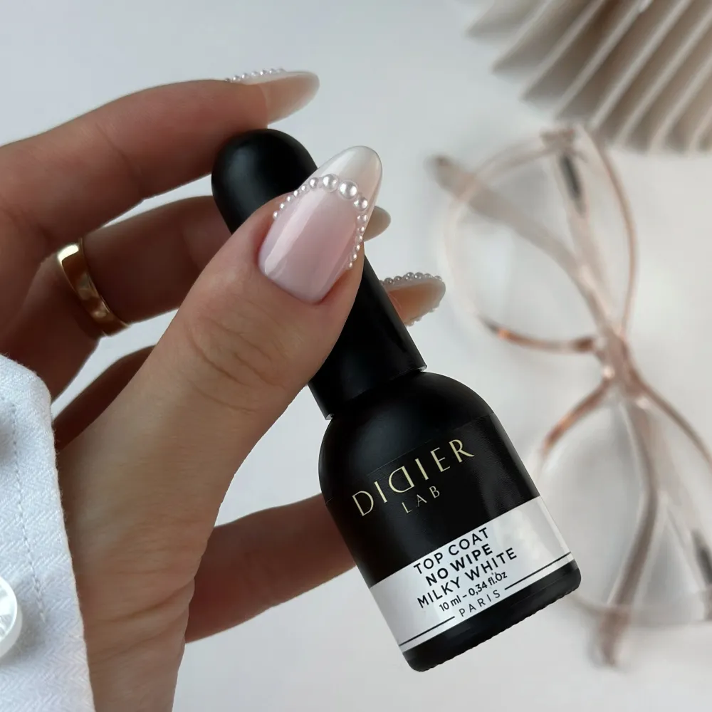 Top Coat No Wipe Milky White, Didier Lab