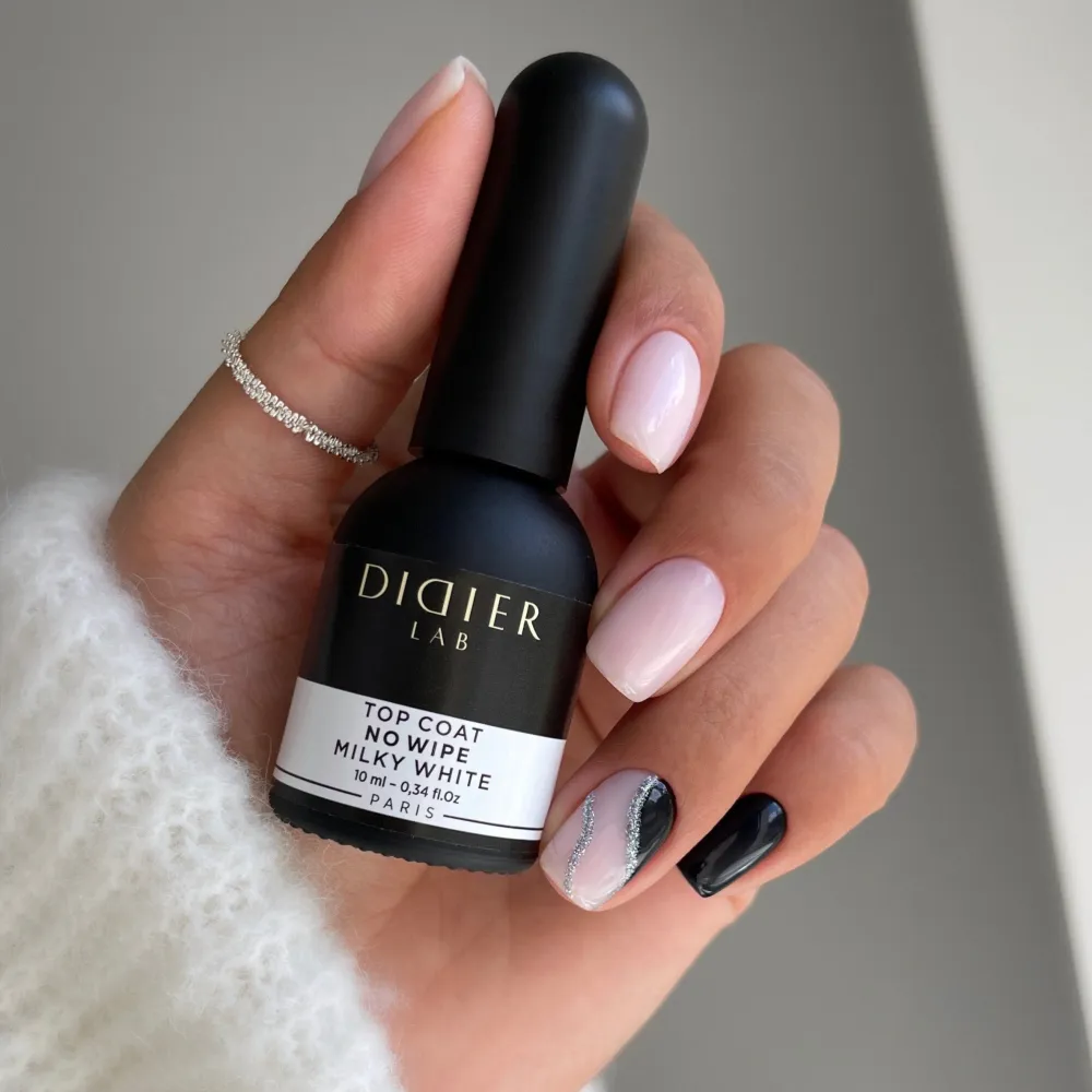 Top Coat No Wipe Milky White, Didier Lab