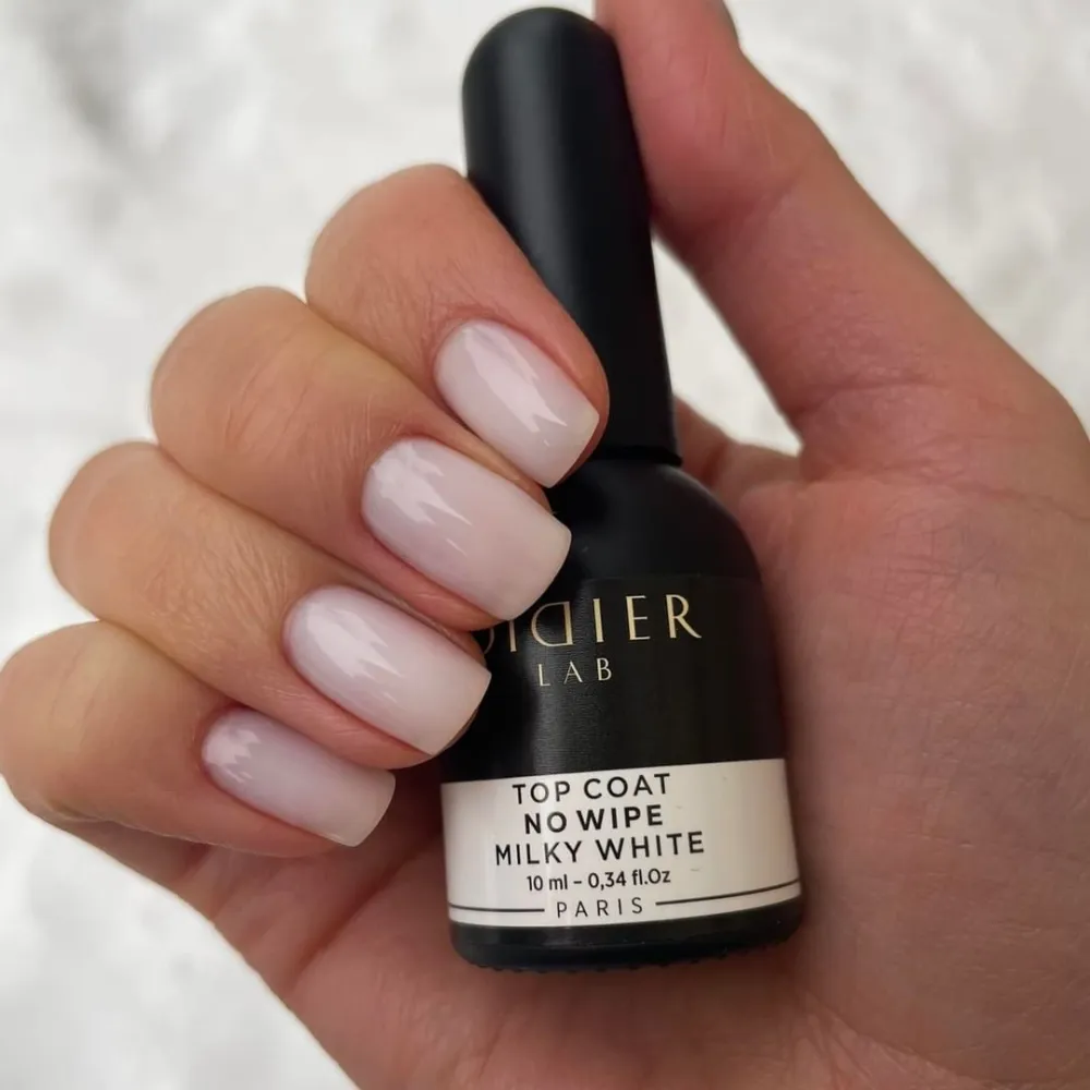 Top Coat No Wipe Milky White, Didier Lab
