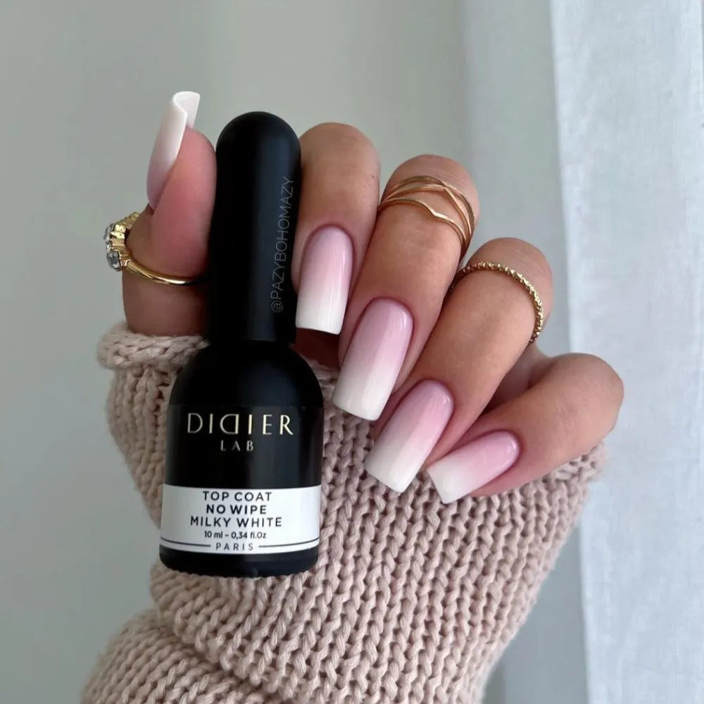 Top Coat No Wipe Milky White, Didier Lab