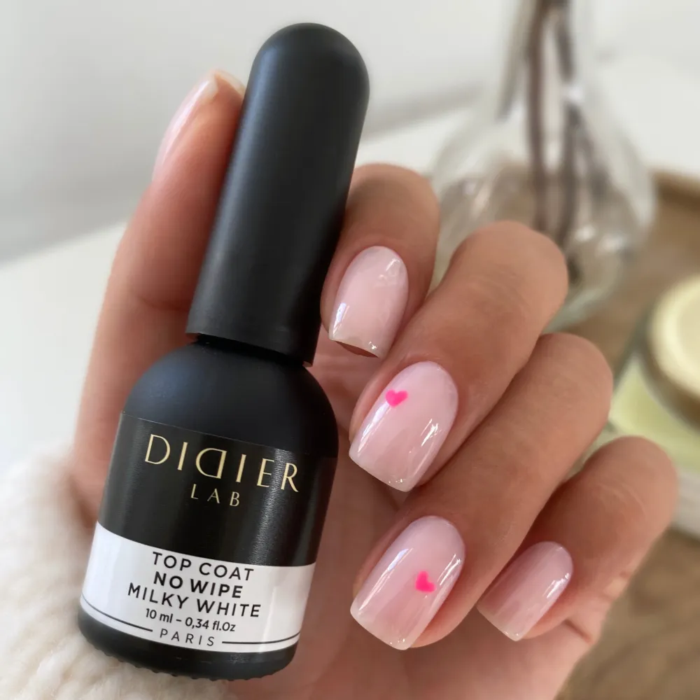Top Coat No Wipe Milky White, Didier Lab